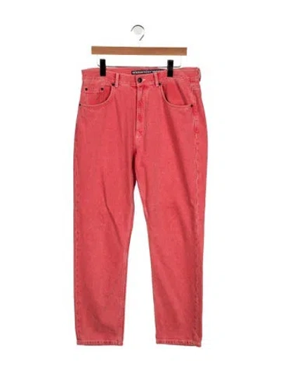 Pre-owned Alexander Wang Straight-leg Jeans In Pink