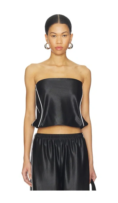 Alexander Wang Strapless Bubble Top In Black