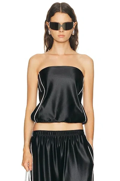 Alexander Wang Strapless Bubble Top In Black