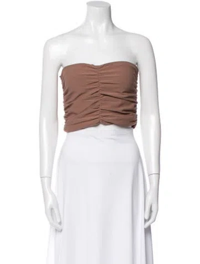 Pre-owned Alexander Wang Strapless Crop Top In Black