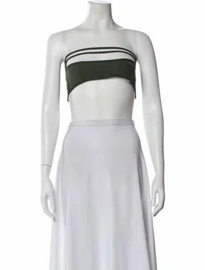 Pre-owned Alexander Wang Strapless Crop Top W/ Tags In White