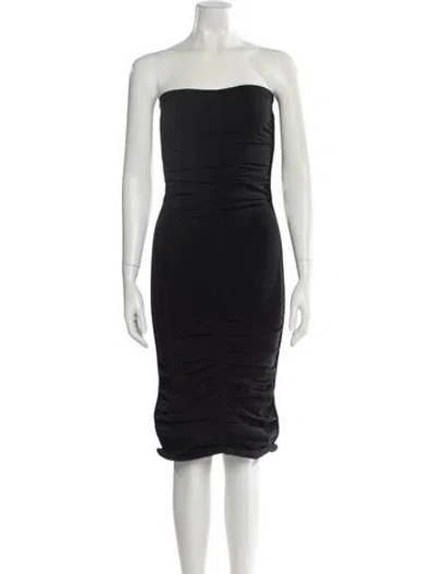 Pre-owned Alexander Wang Strapless Mini Dress In Black