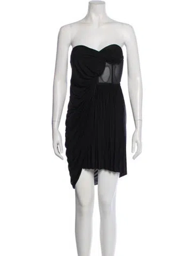 Pre-owned Alexander Wang Strapless Mini Dress In Black