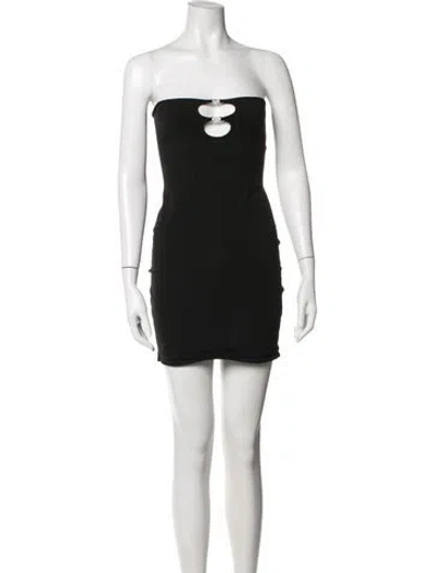 Pre-owned Alexander Wang Strapless Mini Dress In Black