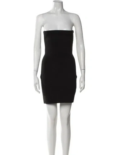 Pre-owned Alexander Wang Strapless Mini Dress In Black
