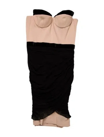 Pre-owned Alexander Wang Strapless Mini Dress In Neutral