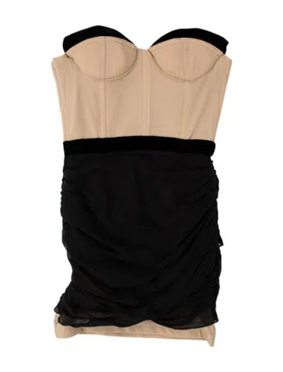 Pre-owned Alexander Wang Strapless Mini Dress In Neutrals