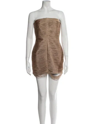 Pre-owned Alexander Wang Strapless Mini Dress W/ Tags In Neutral