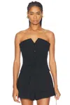 Alexander Wang Strapless Vest In Black