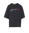 Alexander Wang Omens Washed Black Shrunken Round-neck Cotton-jersey T-shirt In Black