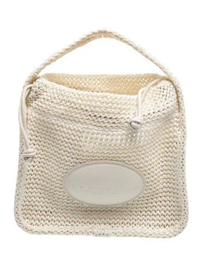 Pre-owned Alexander Wang Straw Top Handle Bag W/ Tags In Neutrals