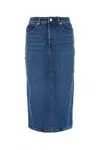 Alexander Wang Stretch Denim Midi Skirt