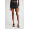 Alexander Wang Stretch Denim Skort In Grey Aged