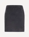 Alexander Wang Ribbed Logo-embossed Skirt In Gray