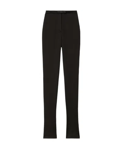 Alexander Wang Stretch-satin Tailored Legging In Black