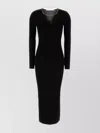 Alexander Wang Stretch Viscose Blend Dress With Gold-tone Detail