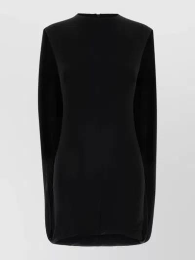 Alexander Wang Stretch Viscose Mini Dress Crew Neck In Black