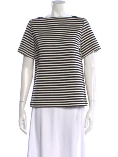 Pre-owned Alexander Wang Striped Bateau Neckline T-shirt In Multi