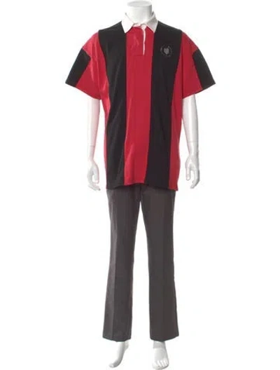 Pre-owned Alexander Wang Striped Collar Polo Shirt In Multi