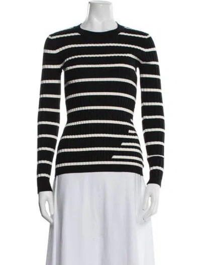 Pre-owned Alexander Wang Striped Crew Neck Sweater In Blue
