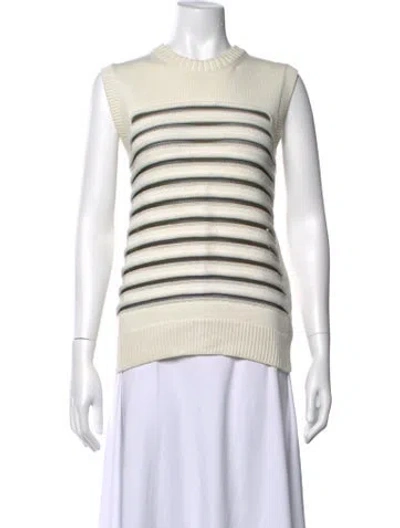 Pre-owned Alexander Wang Striped Crew Neck Top In Multi