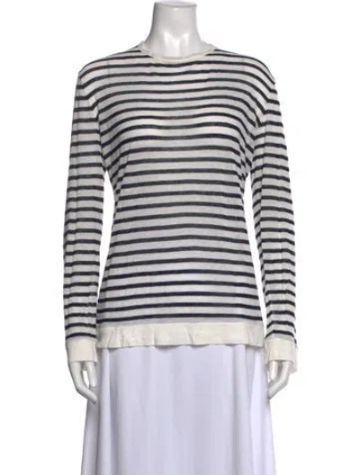 Pre-owned Alexander Wang Striped Crew Neck Top In Multi