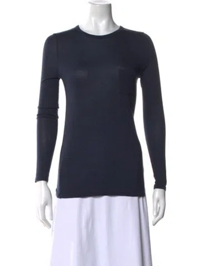 Pre-owned Alexander Wang Striped Crew Neck T-shirt In Blue