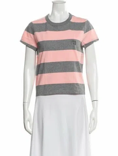 Pre-owned Alexander Wang Striped Crew Neck T-shirt In Multi