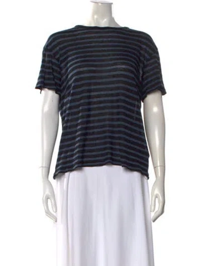 Pre-owned Alexander Wang Striped Crew Neck T-shirt In Multi