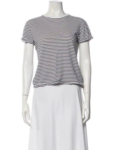 Pre-owned Alexander Wang Striped Crew Neck T-shirt In Neutral