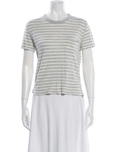 Pre-owned Alexander Wang Striped Crew Neck T-shirt In Neutral
