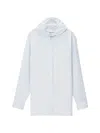 Alexander Wang Striped Drawstring Shirt In Blue