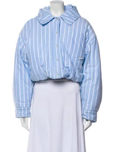 Pre-owned Alexander Wang Striped Jacket In Blue
