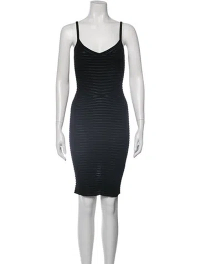 Pre-owned Alexander Wang Striped Knee-length Dress In Blue