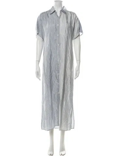 Pre-owned Alexander Wang Striped Long Dress In Blue