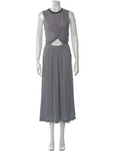 Pre-owned Alexander Wang Striped Long Dress In Multi