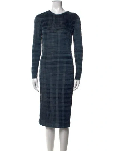 Pre-owned Alexander Wang Striped Midi Length Dress In Blue
