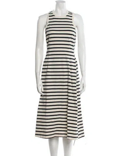 Pre-owned Alexander Wang Striped Midi Length Dress In Neutral