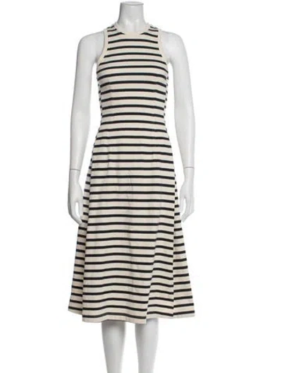 Pre-owned Alexander Wang Striped Midi Length Dress In Neutrals