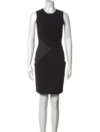 Pre-owned Alexander Wang Striped Mini Dress In Black