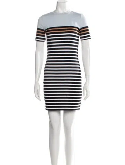 Pre-owned Alexander Wang Striped Mini Dress In Blue
