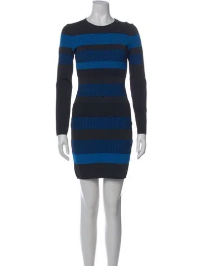 Pre-owned Alexander Wang Striped Mini Dress In Multi