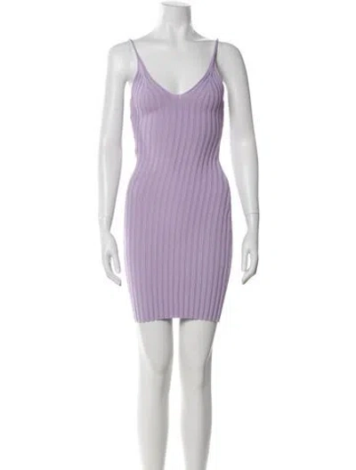 Pre-owned Alexander Wang Striped Mini Dress In Purple