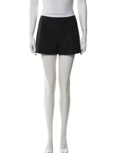 Pre-owned Alexander Wang Striped Mini Shorts In Black