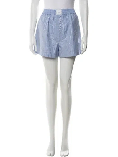 Pre-owned Alexander Wang Striped Mini Shorts In Blue