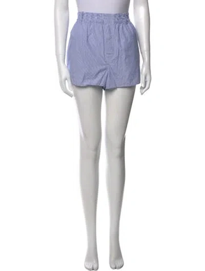 Pre-owned Alexander Wang Striped Mini Shorts In Blue
