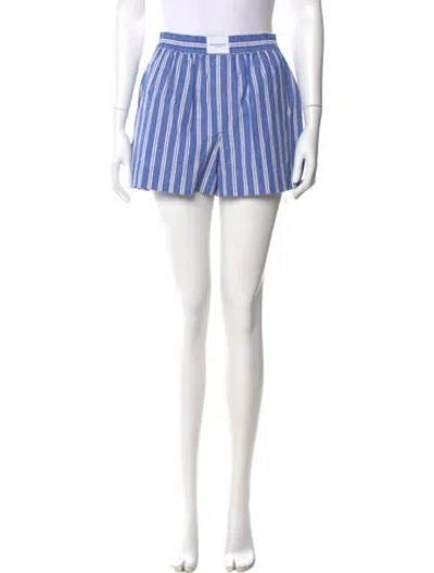 Pre-owned Alexander Wang Striped Mini Shorts In Blue