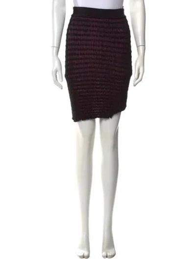Pre-owned Alexander Wang Striped Mini Skirt In Black
