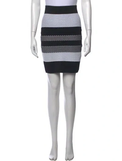 Pre-owned Alexander Wang Striped Mini Skirt In Black