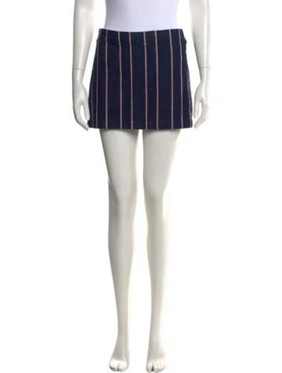 Pre-owned Alexander Wang Striped Mini Skirt In Blue